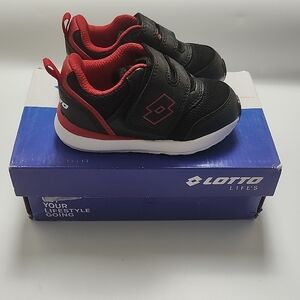 Lotto Kids Toddler Black and Red Sneakers Size 5t